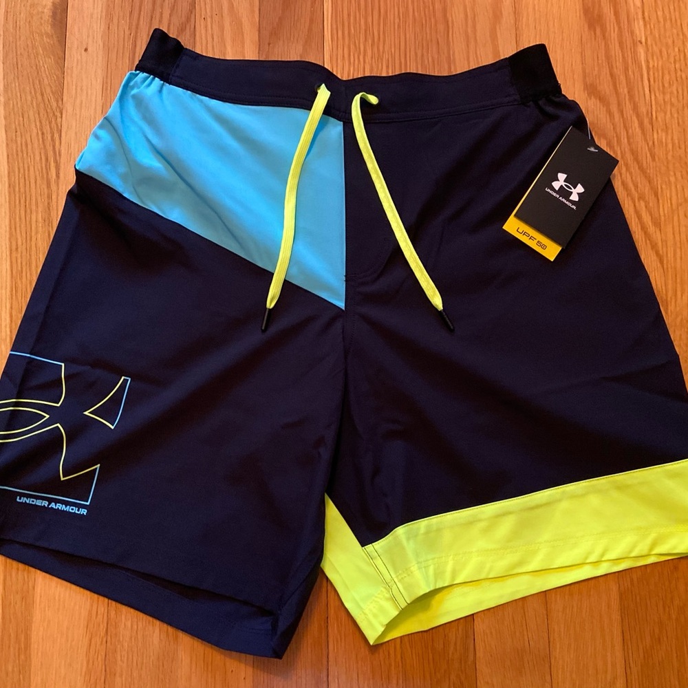 New Under Armour Swim Trunks upf 50 E Board Swimming Pant Shorts Men’s Size M